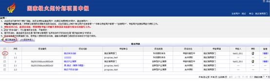 项目列表项目提交界面