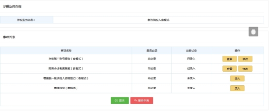 继续其他套餐式事项申请